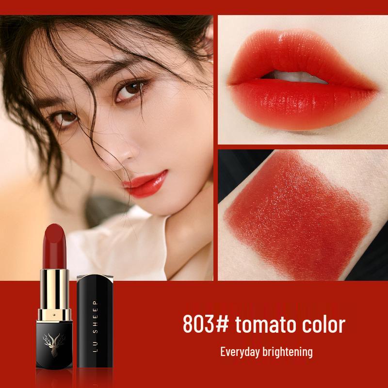 

Deer Sheep Moisturizing Velvet Lipstick: Matte, Long-Lasting, Waterproof, Fade-Resistant, Non-Stick. 3.5g