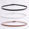 Women'S Golden Heart Buckle Slim Belt Simple and Fashionable Pants Belt with Jeans Dress Suitable for Daily Commuting