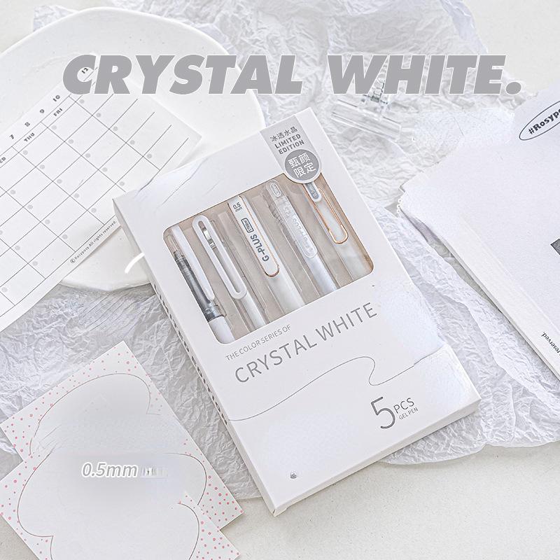 5 pièces/ensemble Ins simplicité Gel stylo coréen couleur unie 0.5MM noir mignon stylos belle papeterie stylos école étudiant/fournitures de bureau