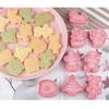 8 Pack 3D Frosting Cookie Cutter Plastic Push-type Household Cookie Baking Molds