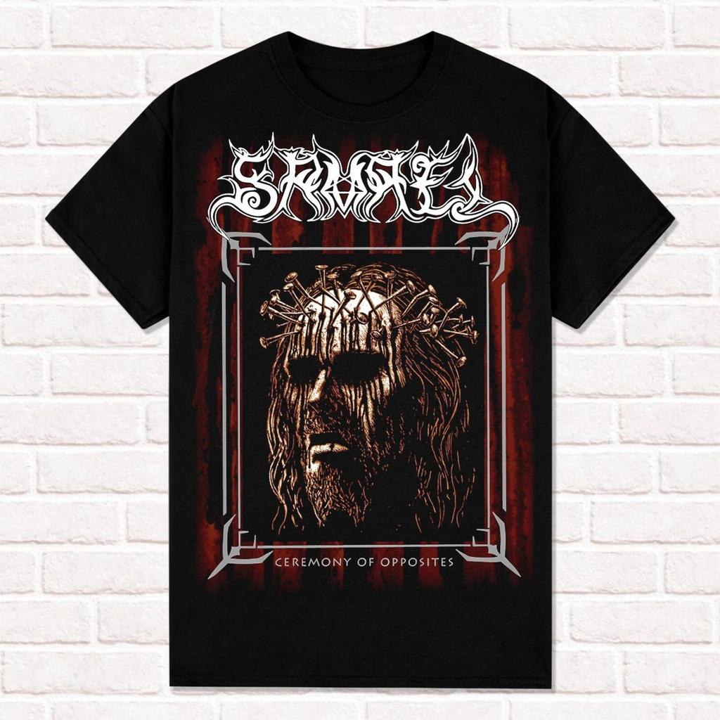 Samael TShirt Ceremony of Opposites 1994 Dark Metal Symphonic Black Metal Tops Unisex Cotton Short Sleeve High Street