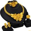 24K Dubai Gold Jewelry Set Europe, America and Africa Popular Jewelry Earrings Four-piece Set 2026