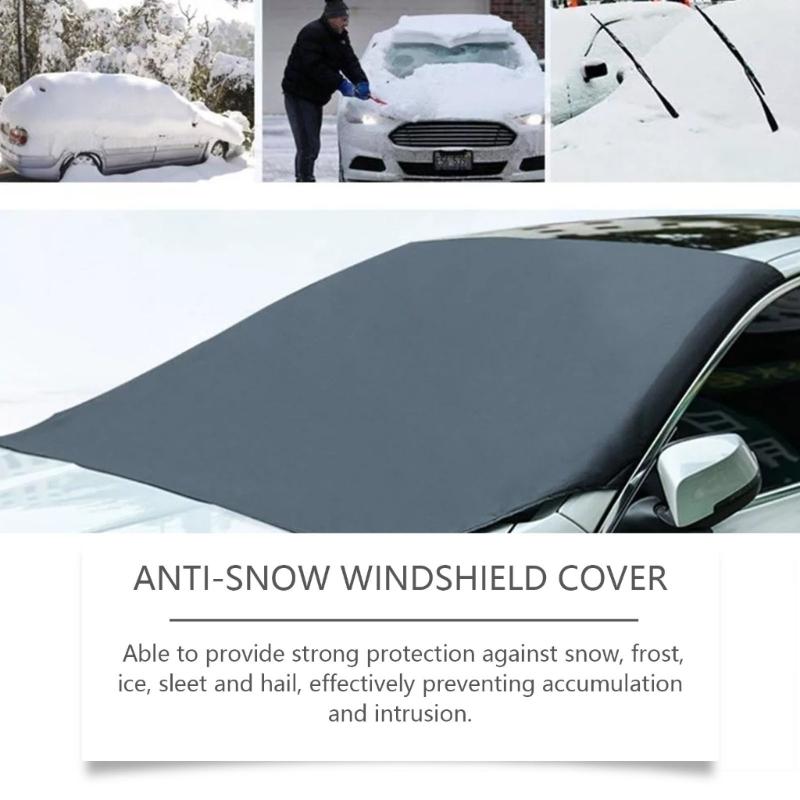 Windshield Snow Cover, Windshield Cover for Ice and Snow Windproof Sunshade Cover for Car SUV,61x28inch