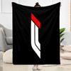 Bold White Logo Design Blanket Soft Warm Cozy Perfect for Sofa Bed Livingroom for All Occasions Stylish Decor Best Holiday Gift for Friends Family