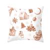 Merry Christmas Pink Gold Peach Velvet Pillowcase  Decoration Sofa Cushion Cover Bedroom Room Home  45x45cm