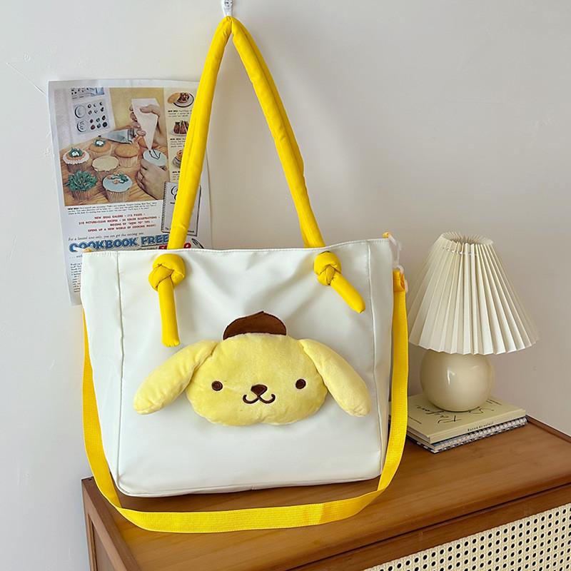 Large Capacity Cartoon Tote Bag With Expandable Design For Women And Teens** Characters Included)