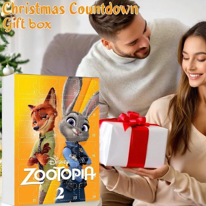 Christmas Zootopia Nick Judy Comes Advent Calendar 24 Days Christmas Countdown Calendar Blind Box Christmas Tree Decor Pendant