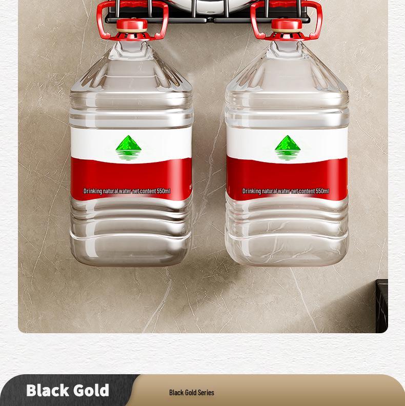 Wall-Mounted Punch-Free Toothbrush and Mouthwash Holder Set