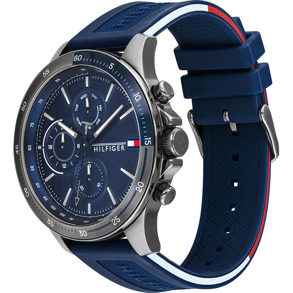Tommy Hilfiger Bank Blue Silicone/Rubber Strap Men's Quartz Watch 1791721