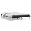 VidaXL Black Bed Frames 140x200 Cm Engineered Wood and Metal, Bed, Guest Bed, Double Bed, Bedroom Furniture, 845016