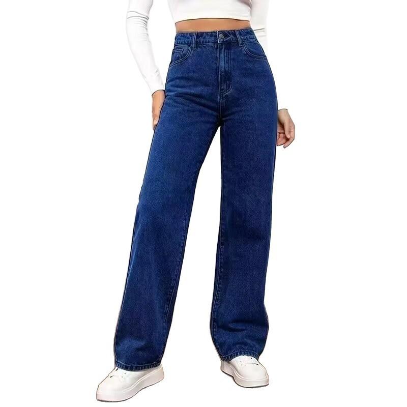 2026 Womens Jeans American Style Slim Straight Leg Streetwear Casual Pants