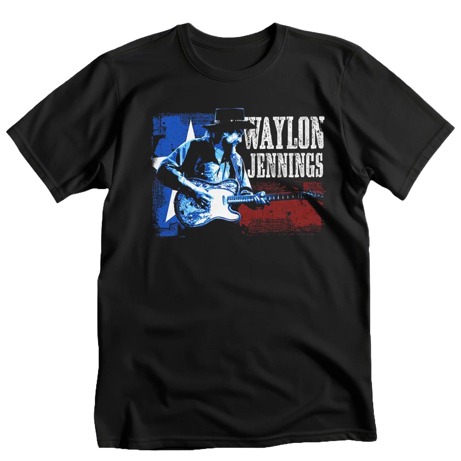Authentic Waylon Jennings Red White And Blue T-Shirt S-2XL NEW L