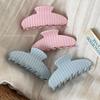 Elegant Summer Striped Hair Claw Clip for Women - Large, Lazy Style Hair Accessory