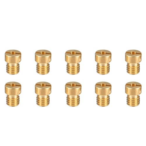 

Motoforti Universal Мотоциклетные карбюраторы Жиклеры Главные жиклеры Сопла 100 105 108 110 115 120 125 130 135 140 Прочный металлический золотистый оттенок Упаковка из 10 шт.