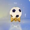 World Cup Football Remote Control LED Solid Wood Glass Small Table Lamp Remote Control Dimming Household Bedside Bedroom