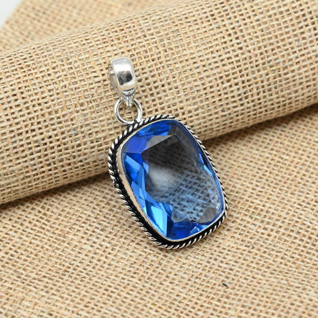 Tanzanite 925 Sterling Silver Jewelry Dainty Gemstone Handmade Pendant Gift For Mom