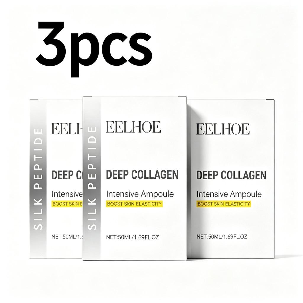 Deep Collagen Intensive Ampoule,Korean Facial Glass Skin Care Serum,Nicotinamide Hyaluronic Acid Moisturizing,Boost Elasticity
