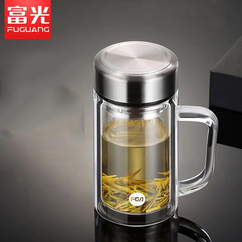 Fuguang Junyue Double Wall Glass Office Mug