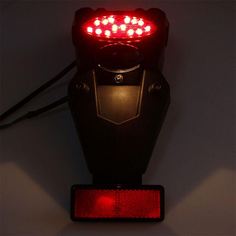 Universal Motorcycle Rear Fender Mudguard Led Brake Tail Light