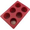 6 Holes DIY Silicone Molds Round Shape Cupcake Baking Pans Baking Accessories Non-stick for Chocolate Cake Jelly Pudding