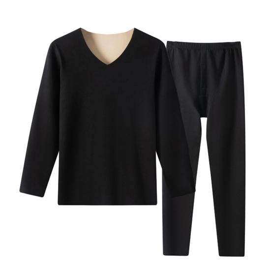Men's Thermal Underwear Set Long Johns Fleece Lined Base Layer Set Cold Weather Top And Bottom for Winter