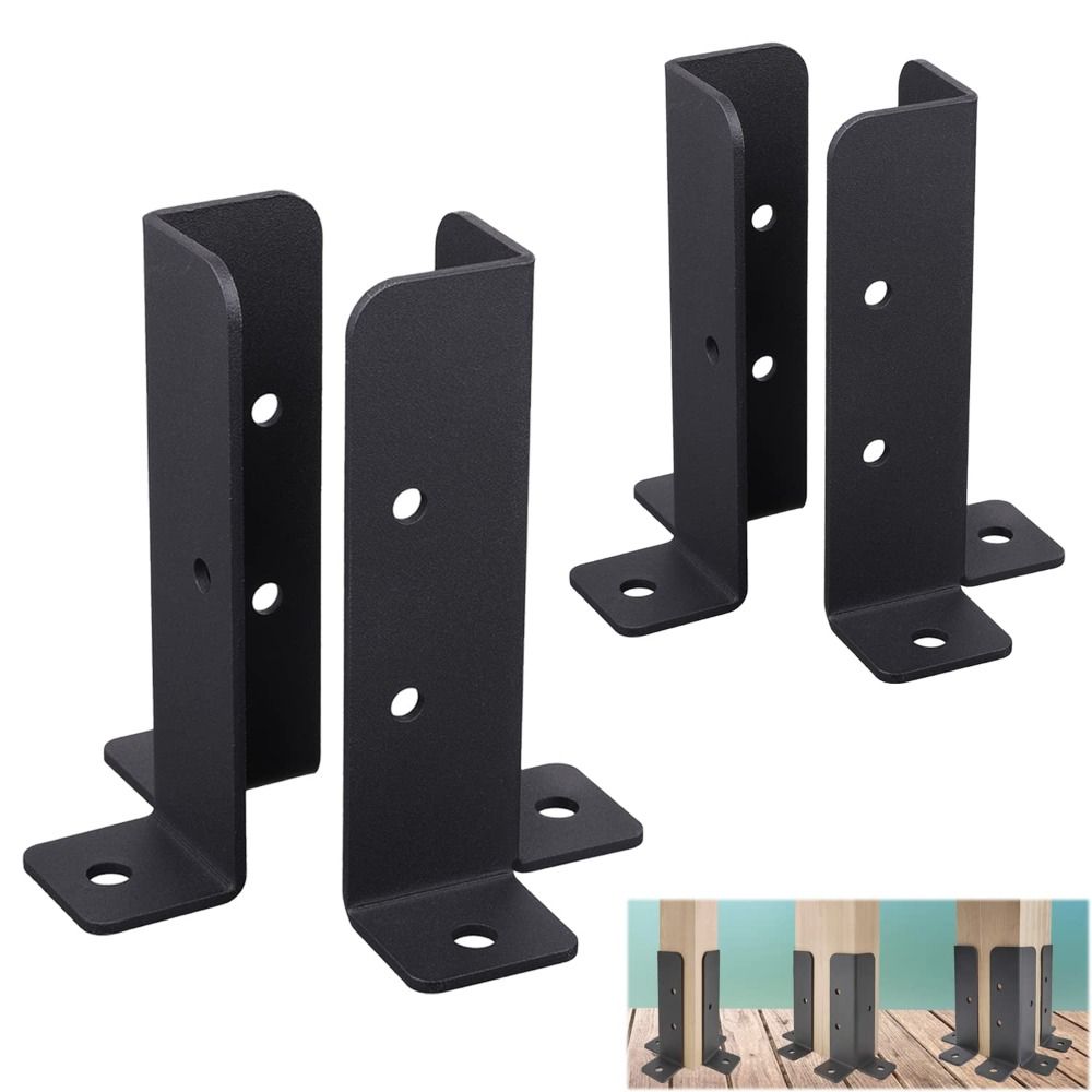 4pcs Corrosion Resistant Fence Post Base Support Pergola Post Base Brackets  Courtyard Outdoor
