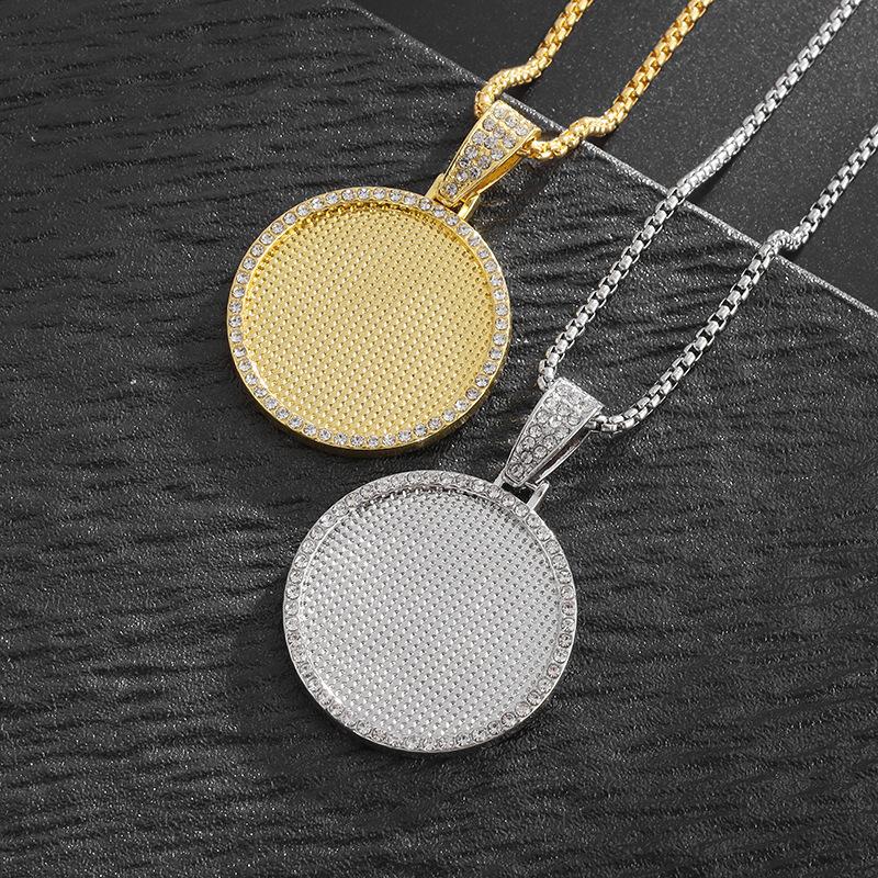 Hot Sale Round Photo Frame Moissanite Hip Hop Pendant for Men and Women