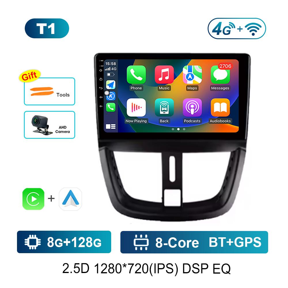 for Peugeot 207 CC 207CC 2006 - 2015 Android Intelligent System Car Radio Multimedia Player GPS Navigation BT 4G Carplay WiFi
