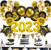2025 Happy New Year Decorations Wine Bottle Foil Balloons Merry Christmas Decorations Party Confetti Air Ballons New Year EVE