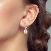 925 Sterling Silver Earrings Women Sparkling Dazzling Oval Gemstone Drop Earring For Anniversary Wedding Jewelry Gifts