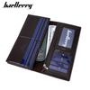 Baellerry RFID Protection Long Wallets Vintage Design Men Card Holder Safety Money Bags for Man Male Business Coin Purse Wallet