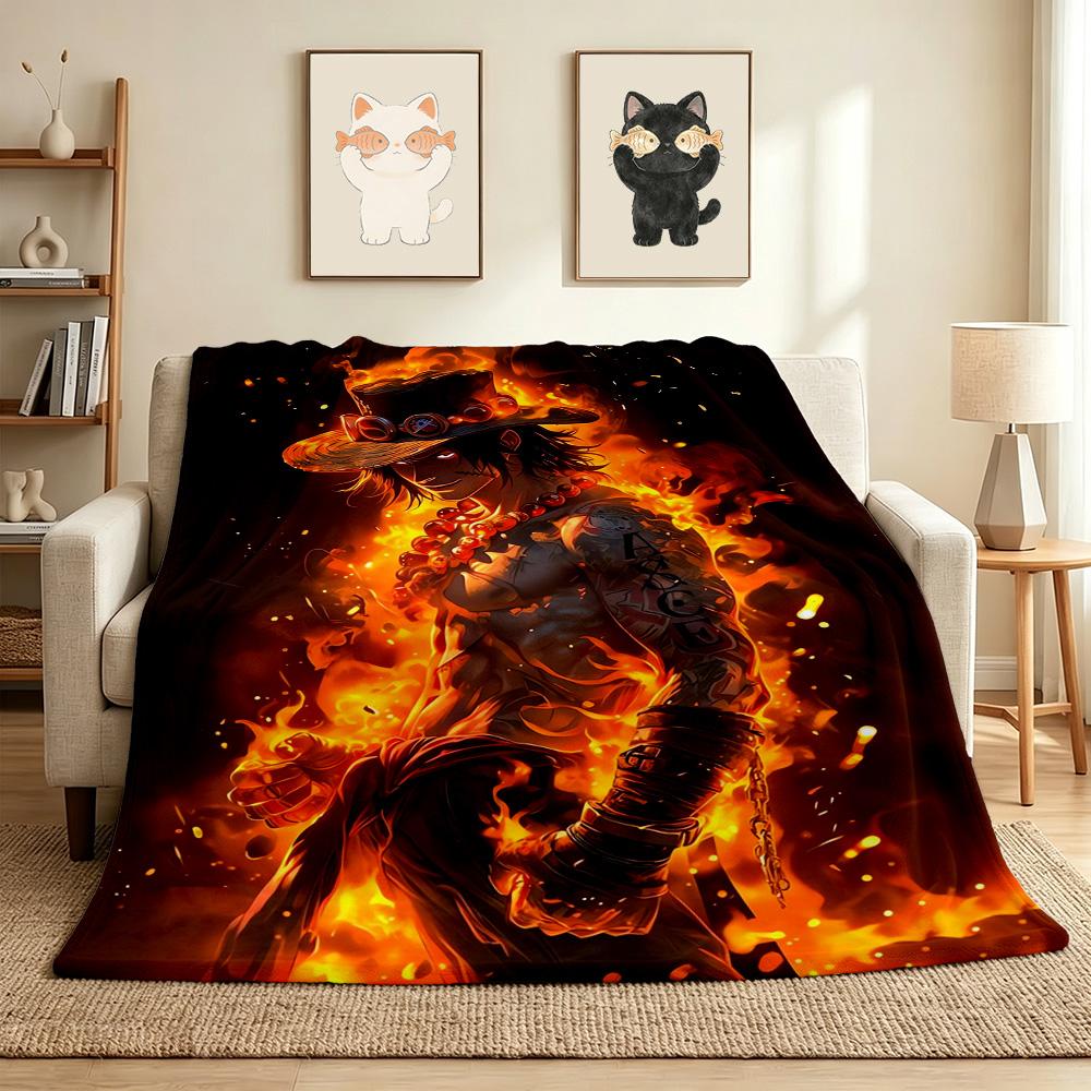 Flame Warrior Flannel Blanket Throw Blanket Soft Warm Sofa Bed Camping home Decor Unique Christmas Gift C9261756