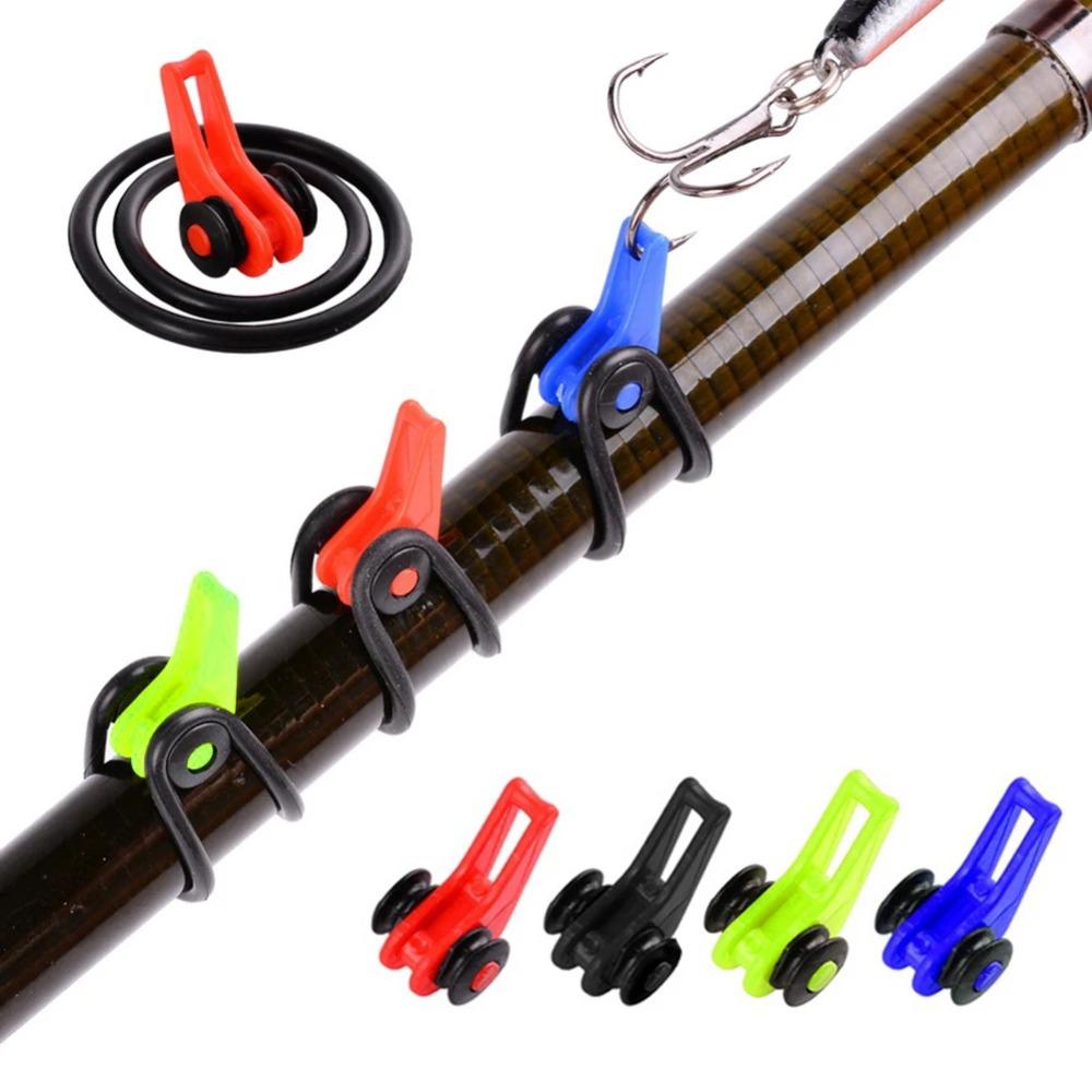 100-10PCS Fishing Hook keeper Holder Fishing Rod Hook Keeper Fish Bait Hanger Portable Accessories Fixed Bait Lure Jig Hooks