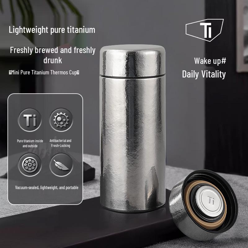 Hot Selling Mini Pure Titanium Thermos Cup - Portable Pocket-Sized Drinking Cup for Outdoor, Car, Office Use