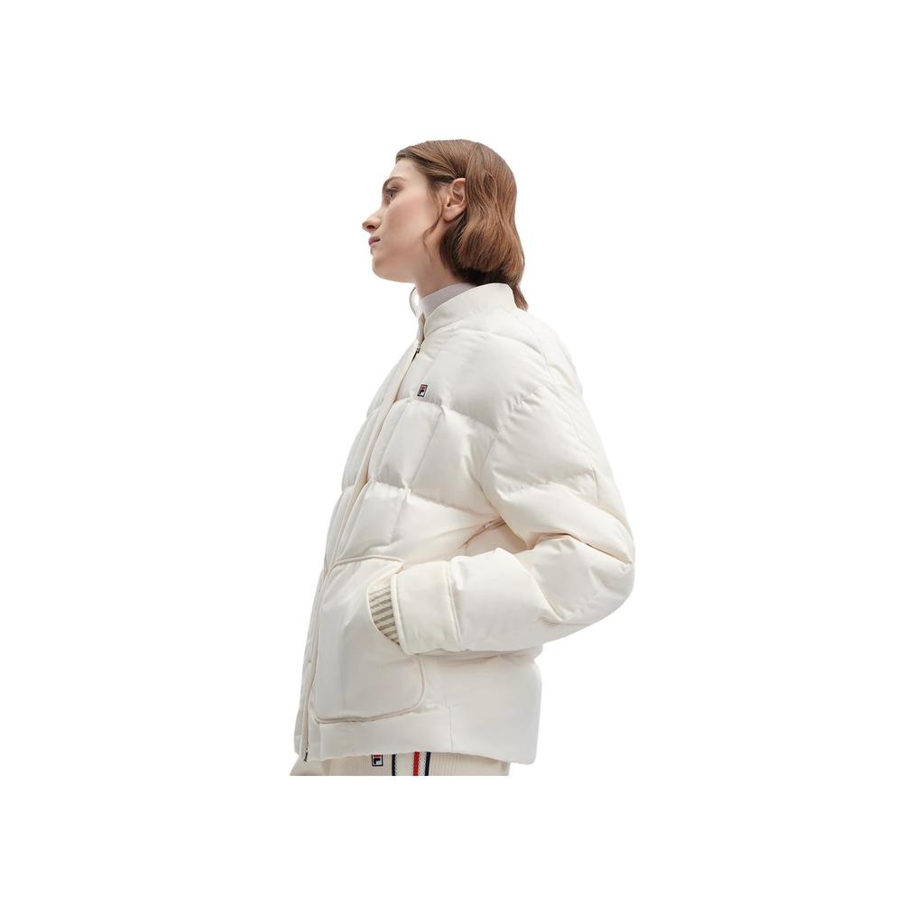 New FILA Down Jacket Women's Steam White F11W341915F-IV