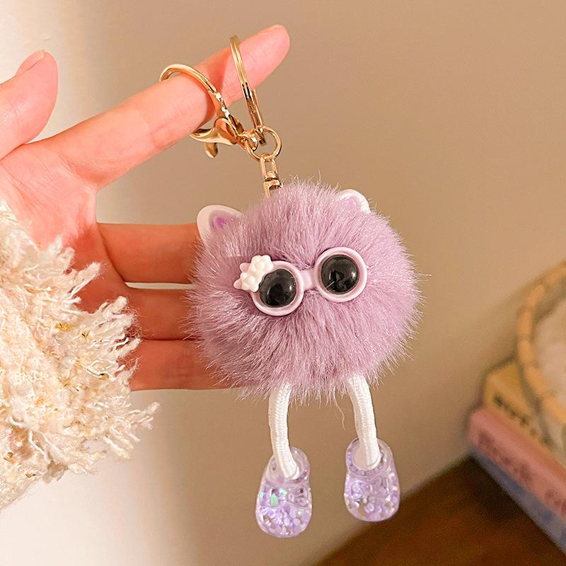20cm Cute Fluffy Big White Goose Pendant Plush Stuffed Animal Key Chain Bag Car Accessory Gift For Friend Christmas Pendant