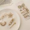 Hand Crafted Pearl Hair Clips Set Alloy Material Stylish Star Sea Hair Clip Elegant Crystal Hairpin Set Daily Use