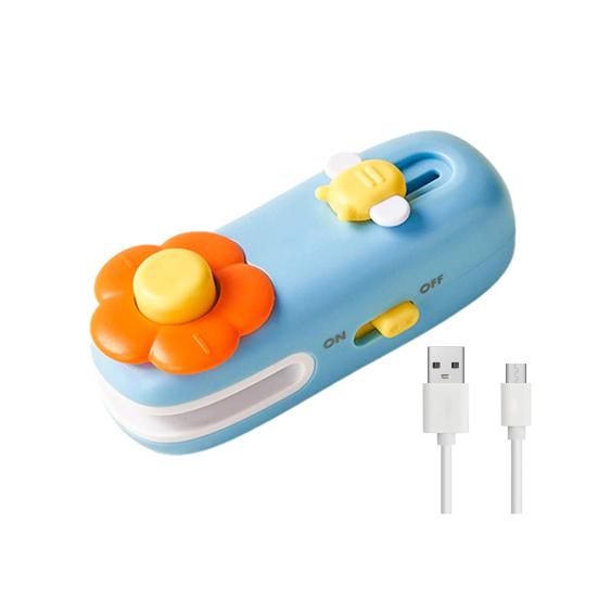 

Мини-запайщик и резак для пакетов с чипсами, перезаряжаемый запайщик пакетов, портативная запайщикная машина синий