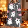 Women's Casual Long Sleeve Halloween Print Hoodie Pullover Top for Fall Festive Wear