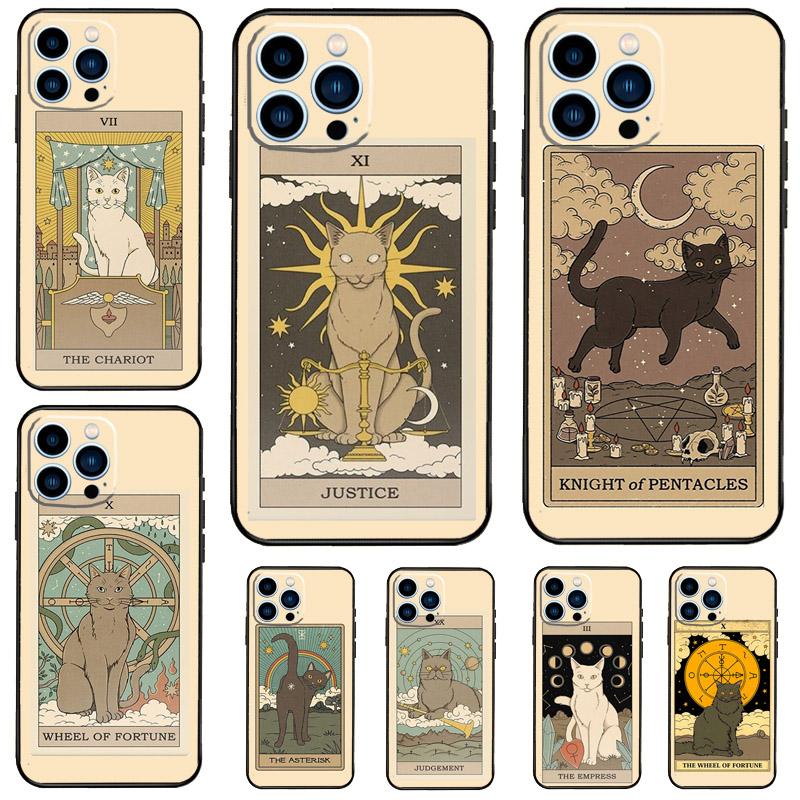 The Empress Tarot Cat Art Print Phone Case For iPhone 15 16 Pro Max 13 11 12 14 Pro Max XR XS X 7 8 Plus 12 13 Mini Cover