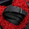 Men's Belt New Matte High End Automatic Buckle Genuine Leather Belt Fashionable Young and Middle Aged Trousers