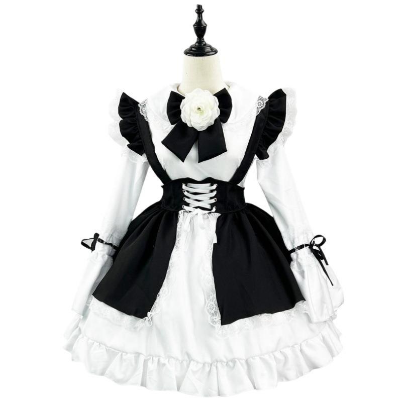 Cute maid outfit soft girl lolita dress ladies dress boss restaurant maid uniform set