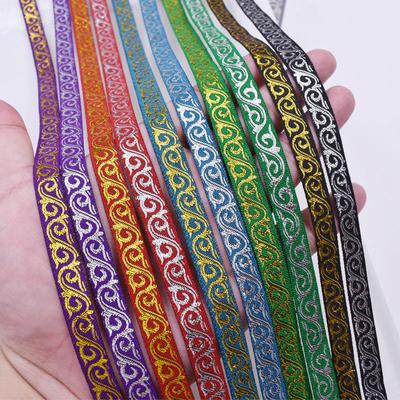 Accessori Ricamo Nastro Pizzo Oro Stile Etnico No. 100