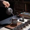 Purple Pottery Kung Fu Tea Set, Household High-End Living Room Retro Tea Cup Ceramic Purple Sand Cover Bowl Customization