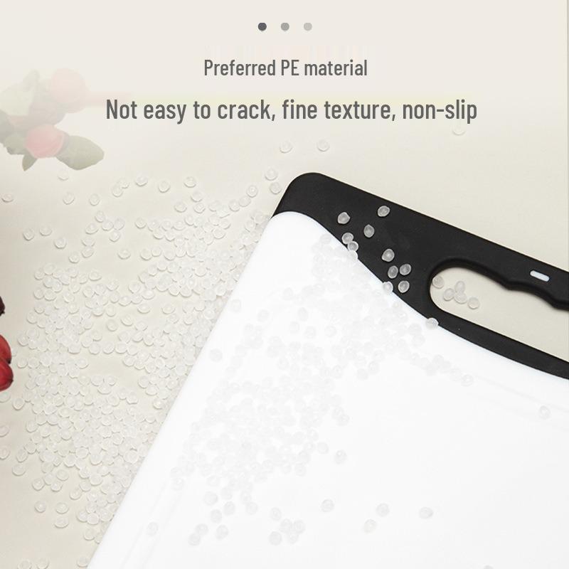 Non-slip Double-sided Cutting Board Set - Multi-functional PP Plastic Boards for Vegetables & Meat, Wall-mounted, 3 Pieces.