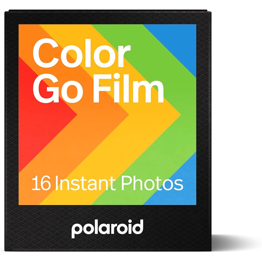 Polaroid Go instant film double pack - Black Frame Edition, 16 sheets of color film, black frame (6211)