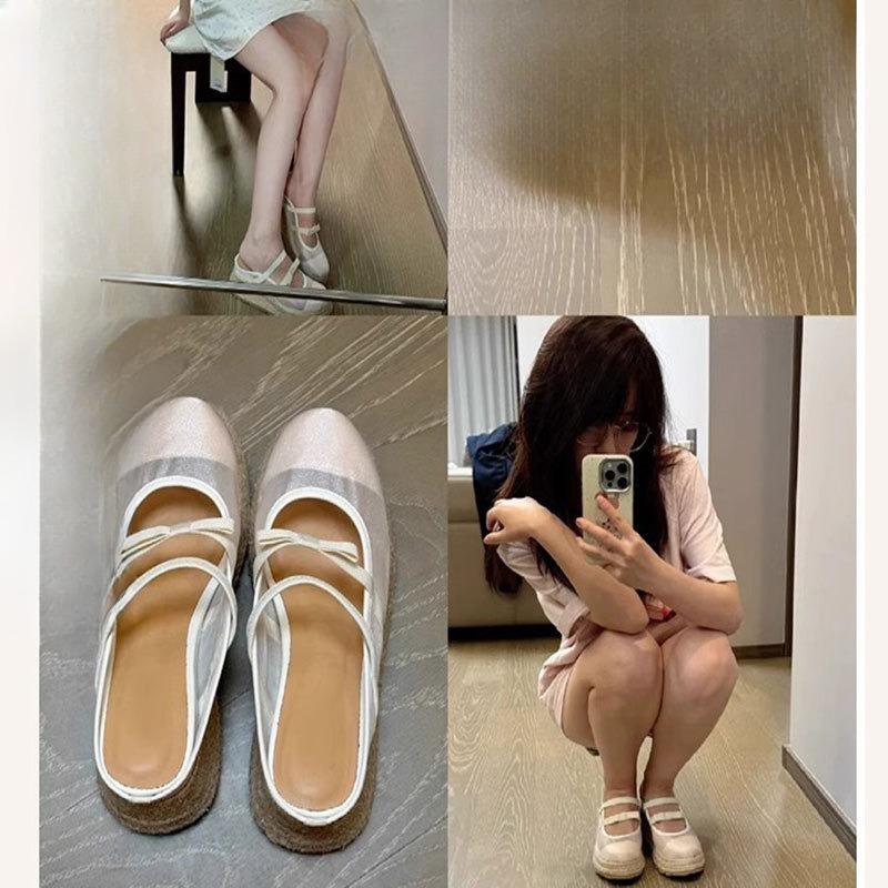 New Style of Insole Thick-soled Wedge Heel Sandals for Women One-foot Fisherman's Shoes