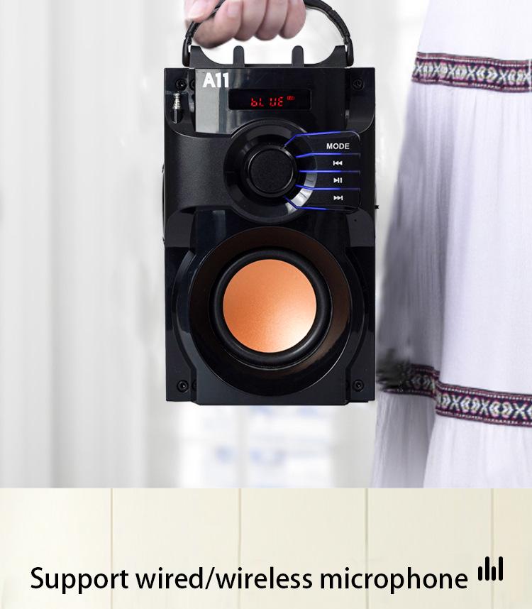 A11 Mobiler Bluetooth-Lautsprecher 4.0 - Kompakt, Outdoor, Schwerer Bass mit Kartensteckplatz