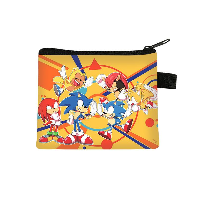 New Sonic Children's Change Bag Mini Bag Key Coin Headphone Bag Cute Cartoon Polyester Wallet