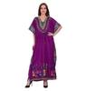 TreegoArt Fashion Women's Polyester Long African Kaftan Caftan Printed Adjustable Boho Dress Nightwear Maxi Gown